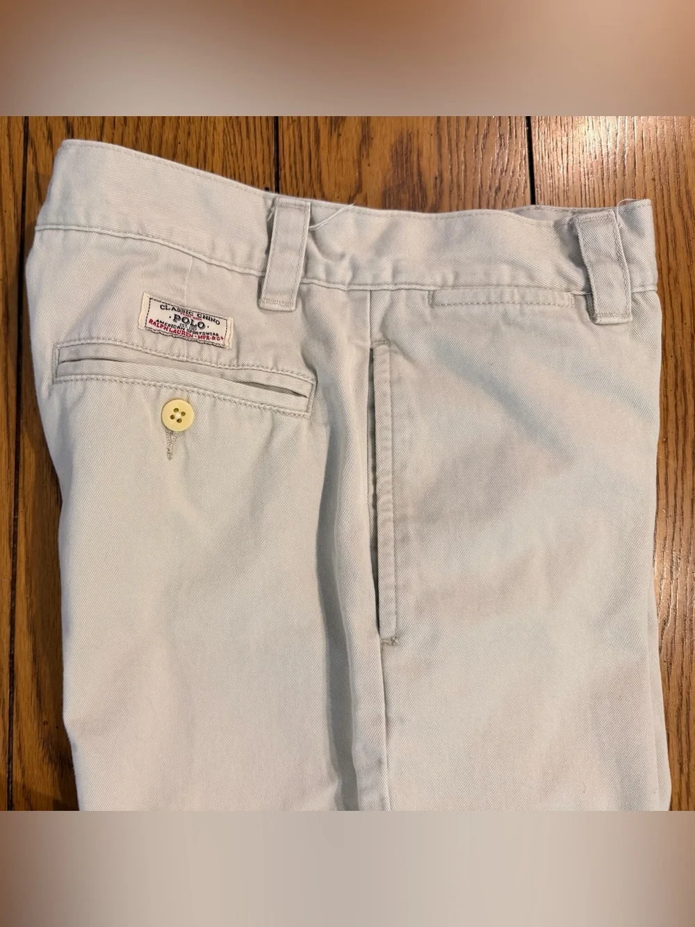 POLO Ralph Lauren Kids Unisex off white straight leg pants, size 14